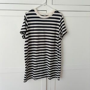 Old Navy Vintage Stripe Crew Neck Mini T-Shirt Dress Size XL